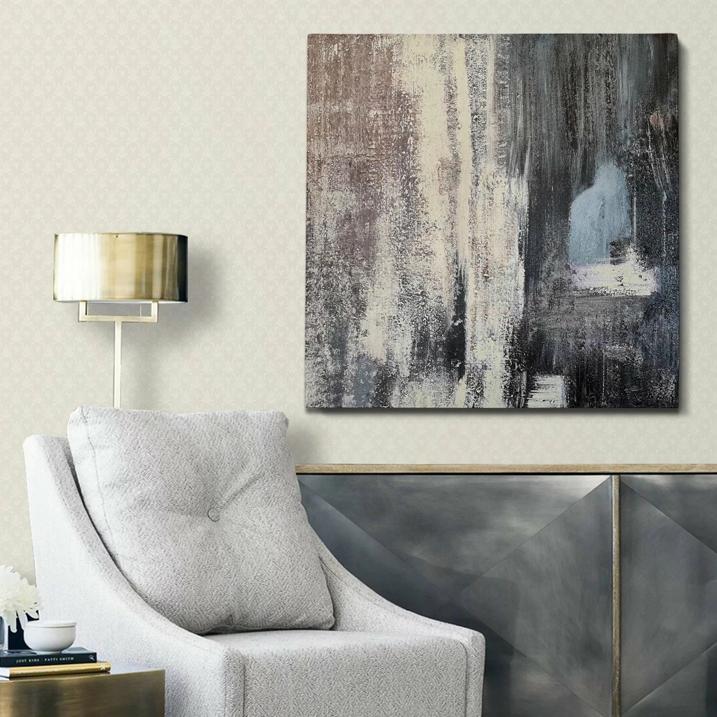 Pikturë dekorative me vaj, shumëngjyrëshe, Wallity, OP1167631093, 70x70cm