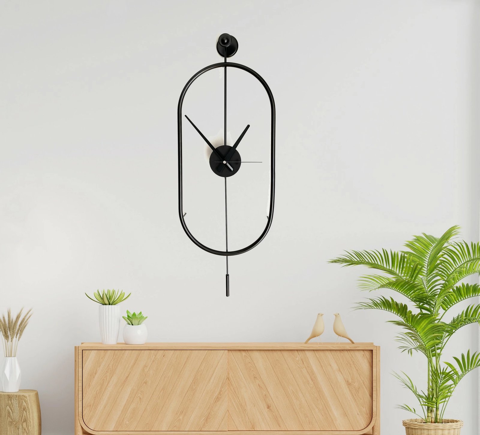 Orë muri dekorative prej metali, Wallity, Mclock-00104