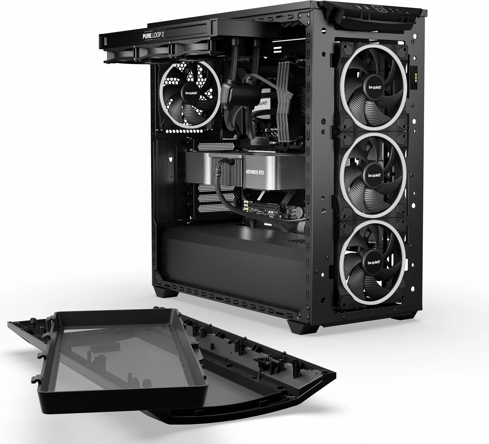 Kasë Be Quiet! Shadow Base 800 FX Black, Midi Tower, PC, ATX, EATX, micro ATX, Mini-ITX, e zezë