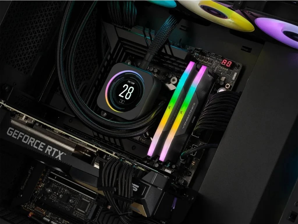 RAM Memorje Corsair Vengeance RGB CMH96GX5M2B6000C30, 96 GB (2x48 GB), DDR5, 4800 MHz, Multikolor