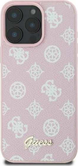 Mbështjellës Guess Peony Script Logo MagSafe për iPhone 16 Pro, Rozë Mbështjellës Guess Peony Script Logo MagSafe për iPhone 16 Pro, Rozë