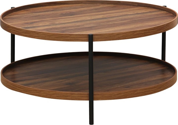 Tavolinë kafeje Portogie mdf arre - metal i zi D80x40cm