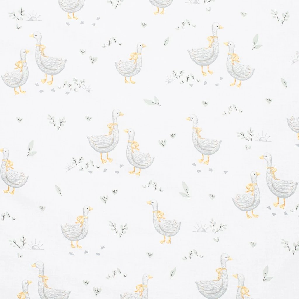 Set krevatthi me mbushje, New Baby Goose, 90x120 cm, e bardhë, jastëk 60x40 + jorgan