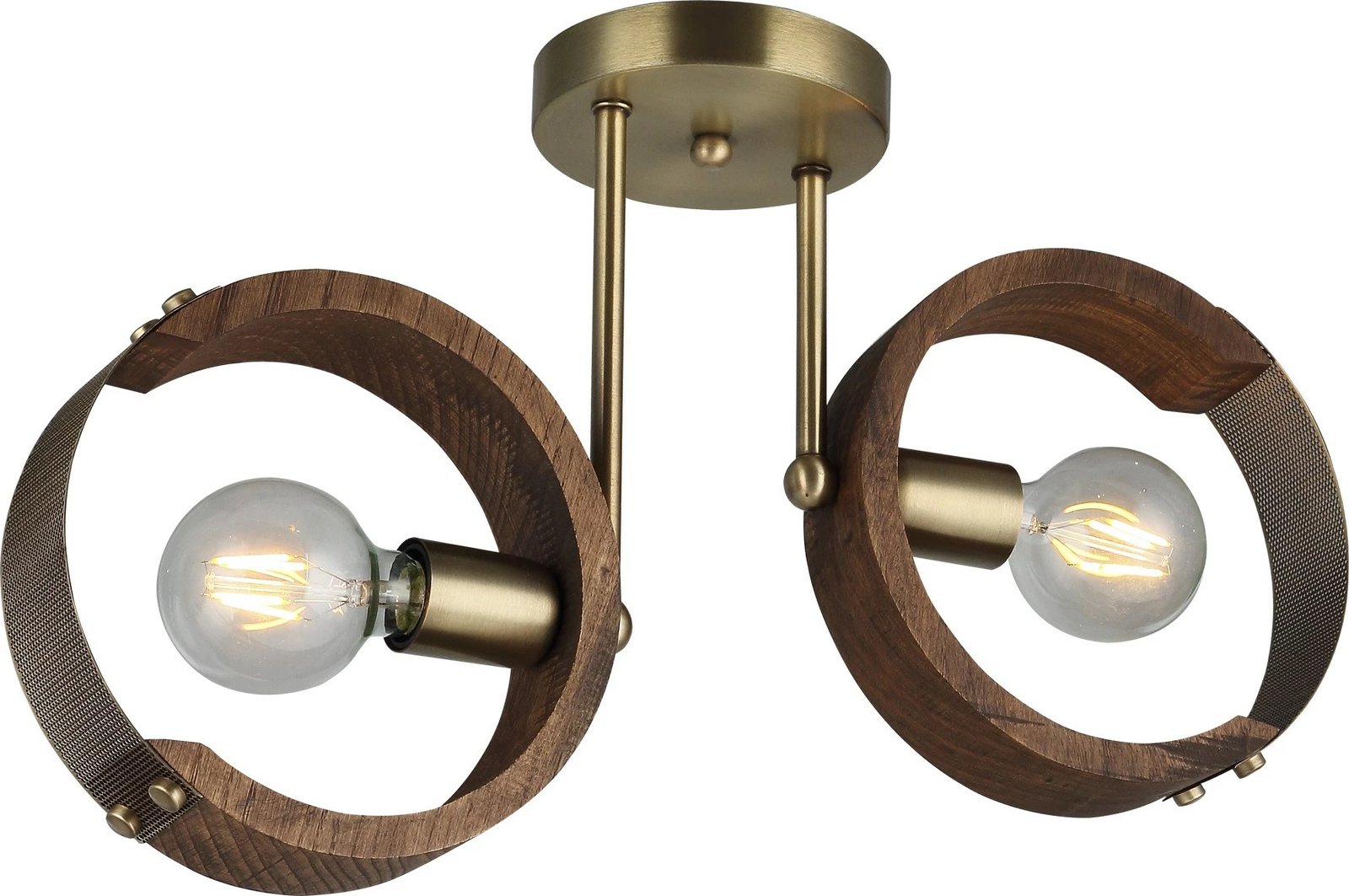 Llambë tavani Opviq, metal dhe dru, ngjyrë antike, Manya - 52-12