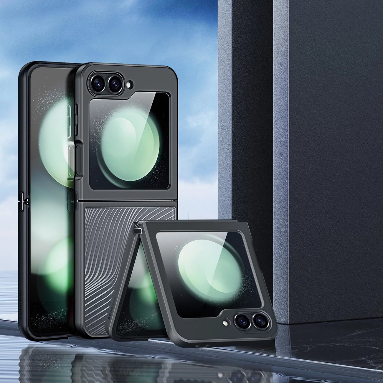 Mbështjellës Dux Ducis Aimo për Samsung Galaxy Z Flip 6, i zi