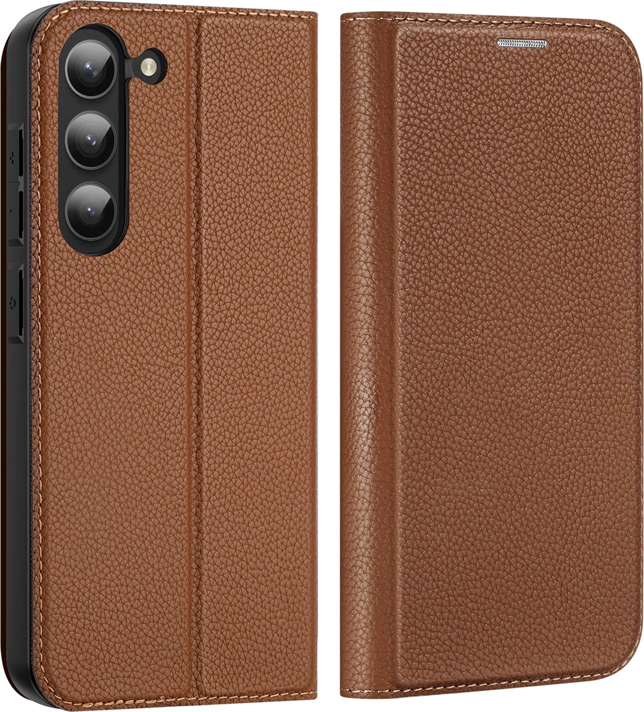 Mbështjellës Dux Ducis Skin X2 për Samsung Galaxy S23+, me kapak, portofol dhe qëndrim, Kafe Mbështjellës Dux Ducis Skin X2 për Samsung Galaxy S23+, me kapak, portofol dhe qëndrim, Kafe