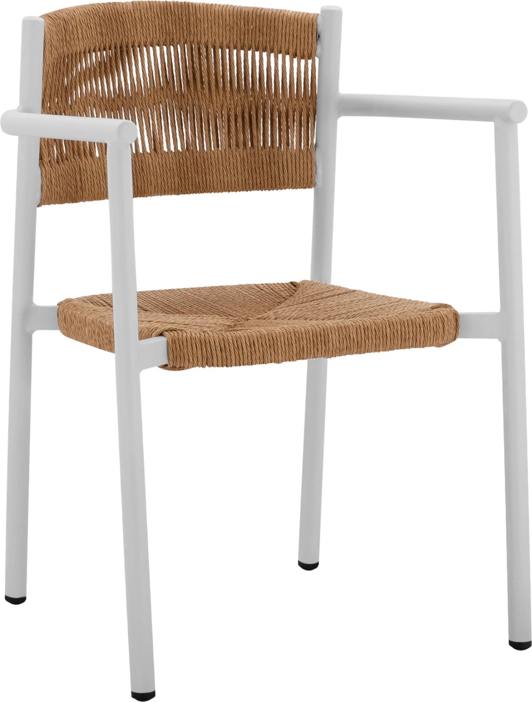 Karrige alumini e bardhë me litar PE bezhë FH5786.01 55,5x50x77,5 cm