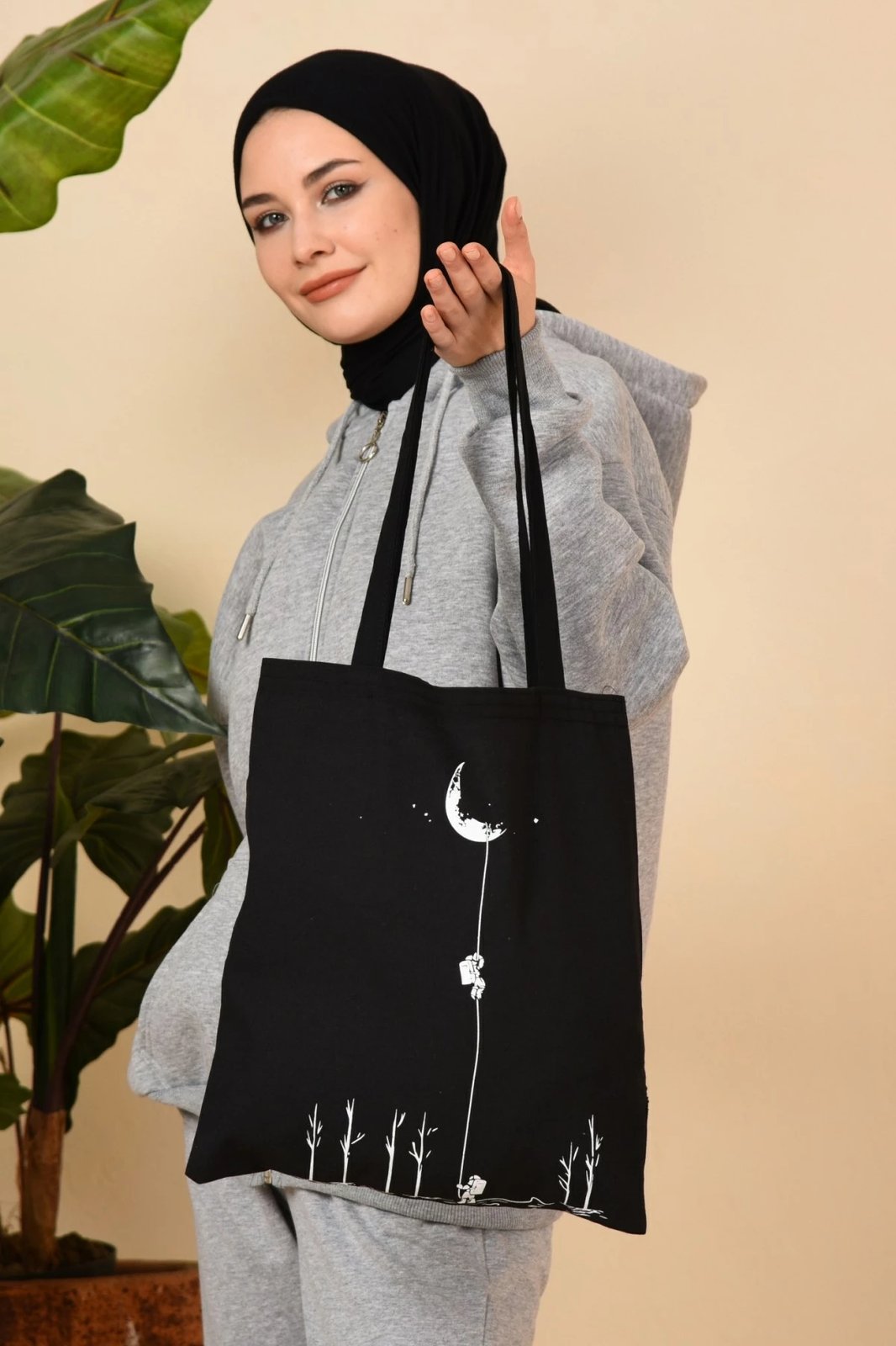 Çantë tote Pauldavis, ngjyrë e zezë, Zoozie Bags, 35x40cm