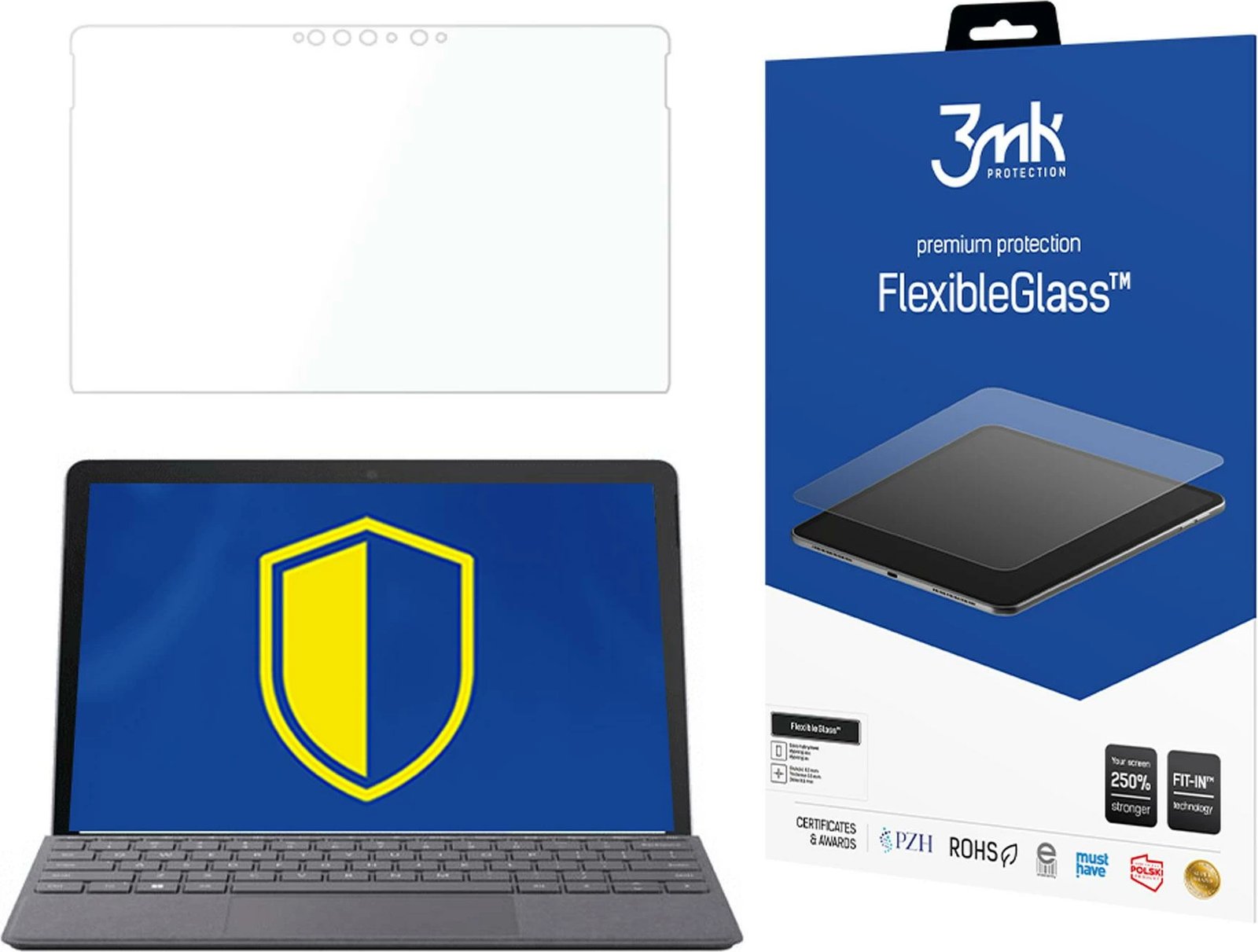 Mbrojtës ekrani FlexibleGlass 3mk Protection për Microsoft Surface Go 3, 10.5 inç, Transparent