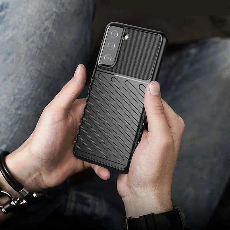 Mbështjellës Hurtel Thunder Case për Samsung Galaxy S23+, TPU, i zi