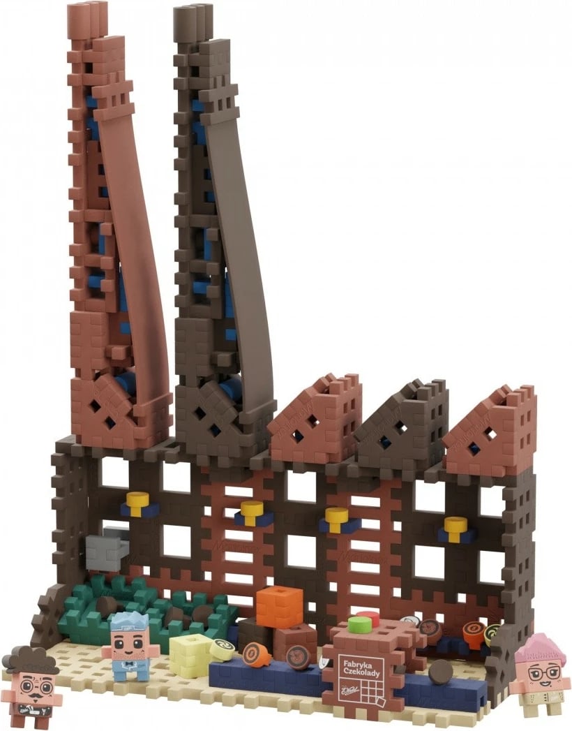 Set lodrash ndërtimi Marioinex Mini Waffle Fabryka Czekolady, 230 elemente, shumëngjyrëshe