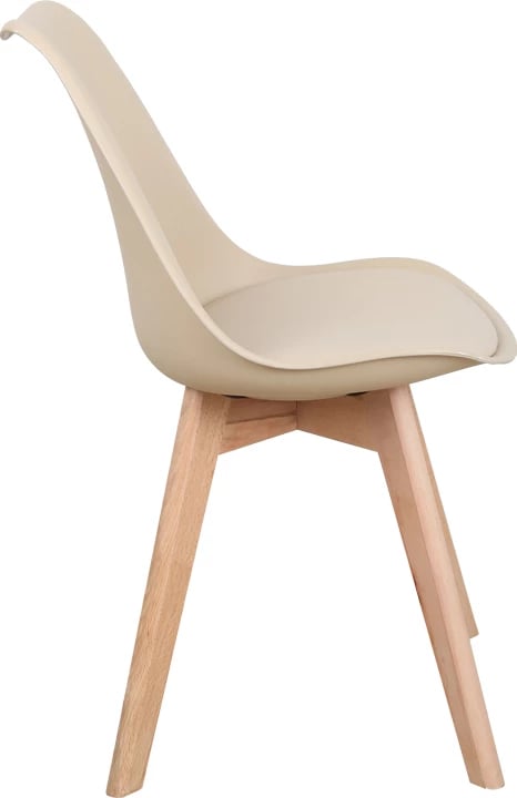 Karrige Gaston PP-PU ngjyrë taupe - këmbë natyrale 58x47x85cm