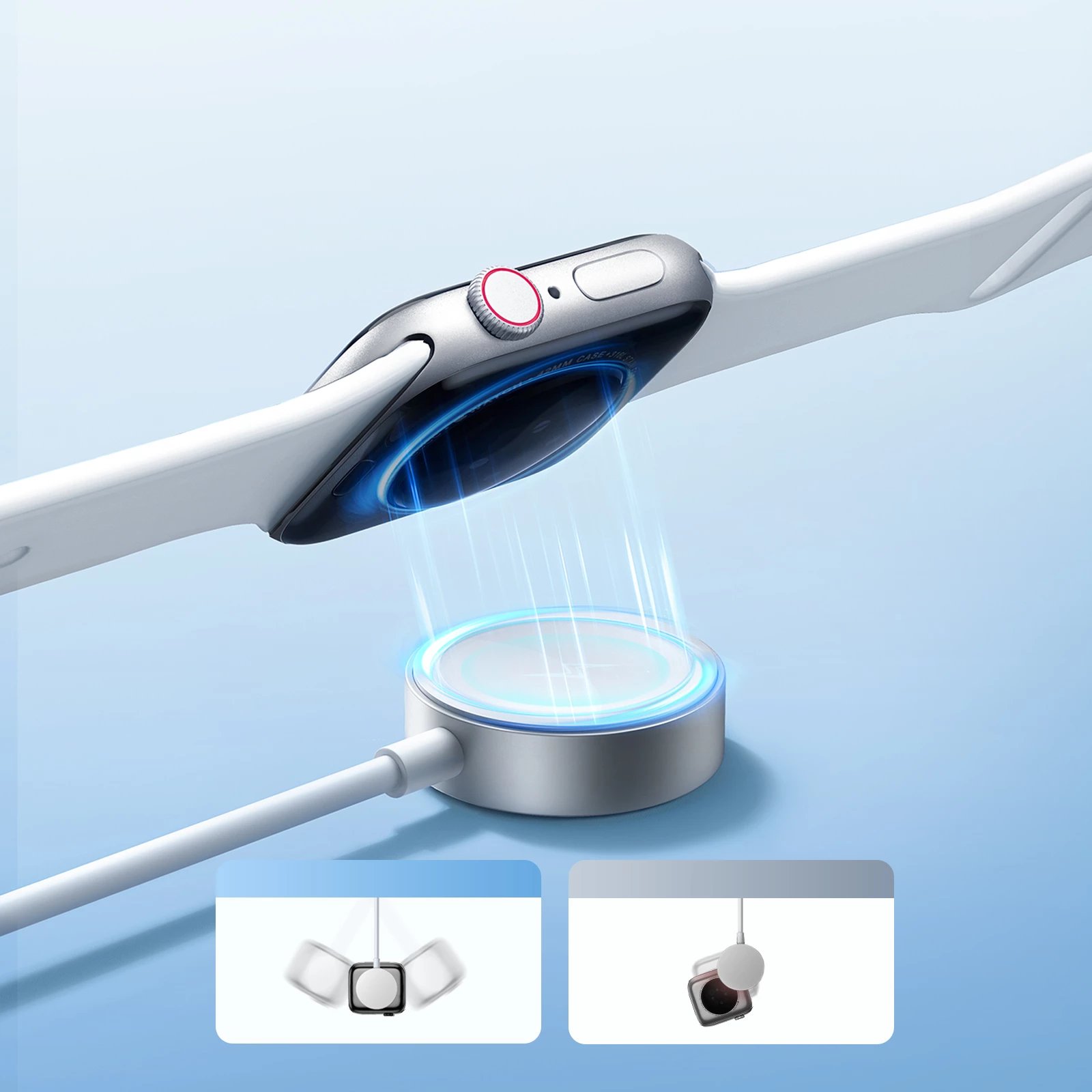 Kabllo karikimi 3-në-1 Joyroom S-IW007, USB-A, magnetik, Lightning, 1.2m, e bardhë