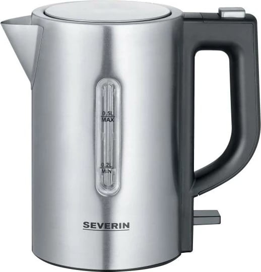 Zierëse uji, Severin, WK 3647, 0.5L, çelik inox, udhëtimi, 115/230V, e zezë