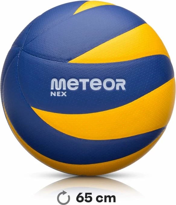 Top volejbolli Meteor për meshkuj/femra, kaltër-verdhë Top volejbolli Meteor për meshkuj/femra, kaltër-verdhë