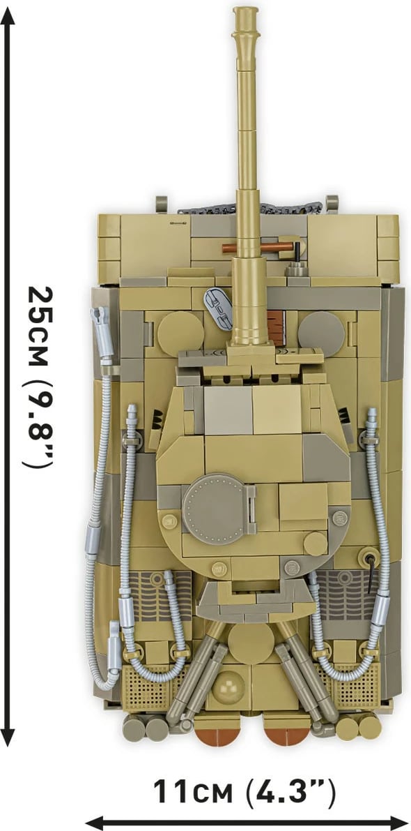 Set ndërtimi Cobi Klocki Panzer VI Tiger I no 131, 898 pjesë, me figurë, e verdhë