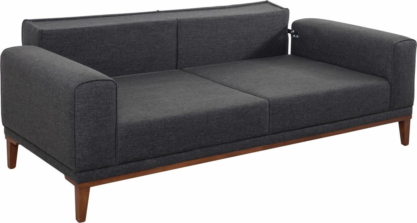Set divani-krevat me karrige, ngjyrë antracit, LİONES-TKM1-1053