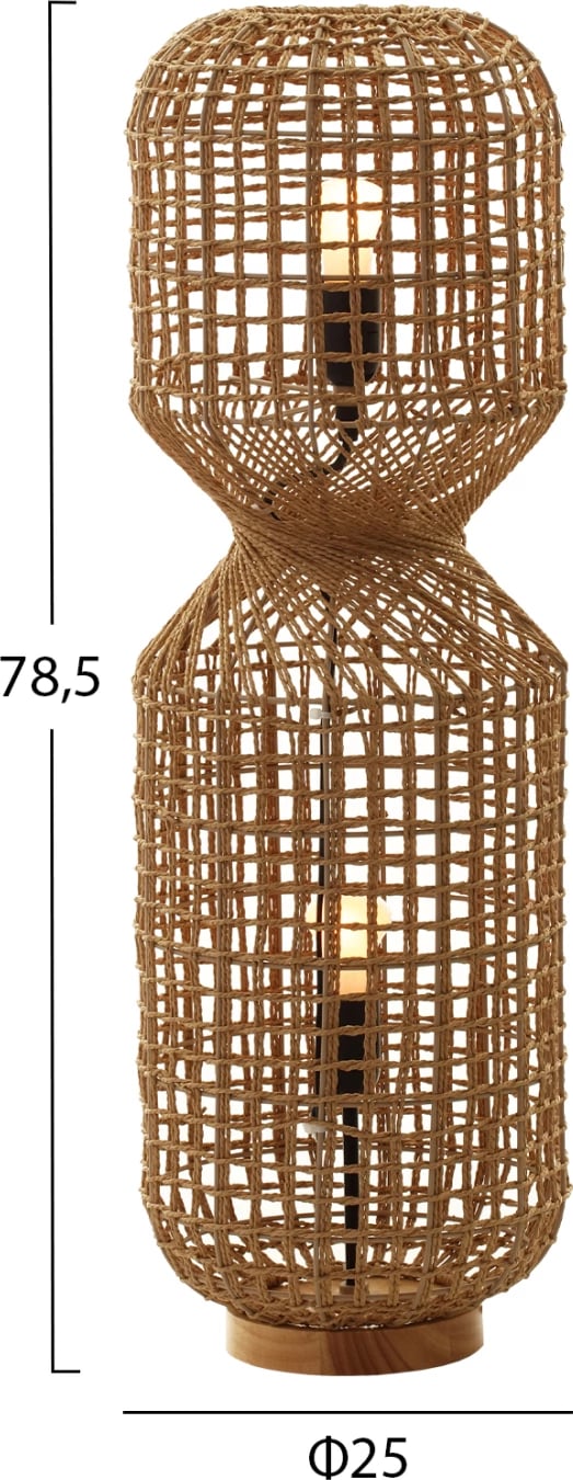Llambë dyshemeje FH4359 metal-letër kafe - 2 llamba Φ25x78.5Hcm