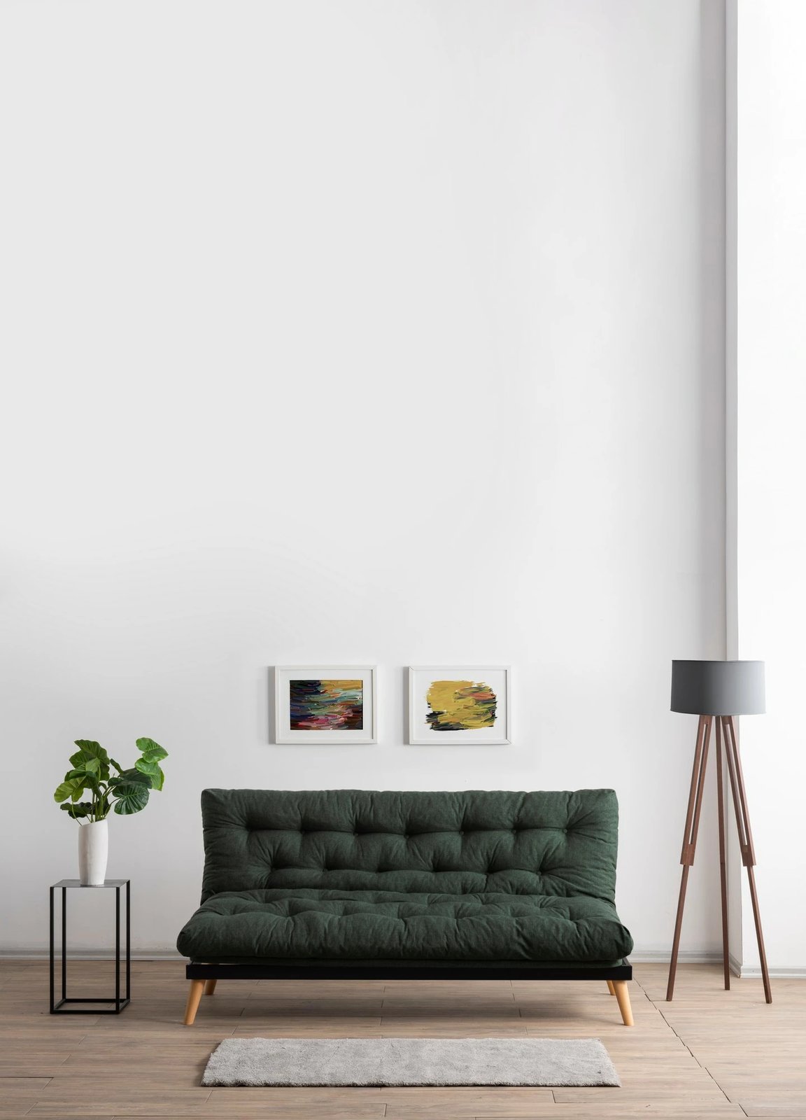 Divan-krevat treshe Atelier del Sofa, Saki, ngjyrë e gjelbër