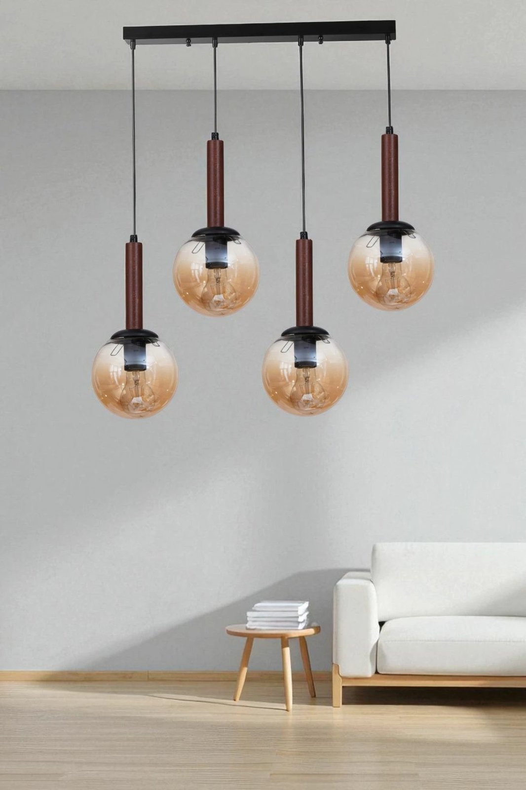 Llambë tavani Opviq, ngjyrë mjaltë dhe arre, 9070-6