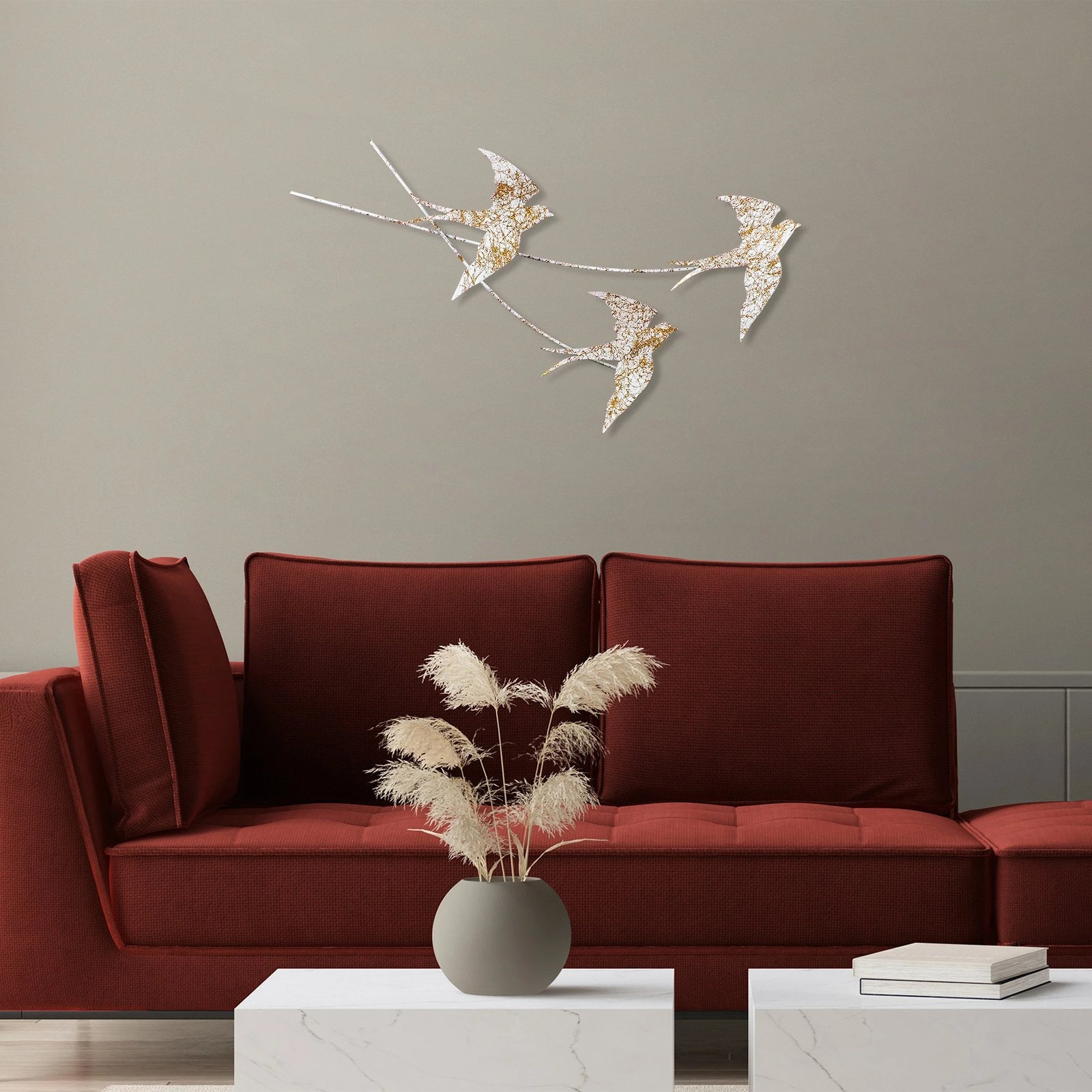 Aksesor dekorativ metalik për mur, Wallity, Wallow 6