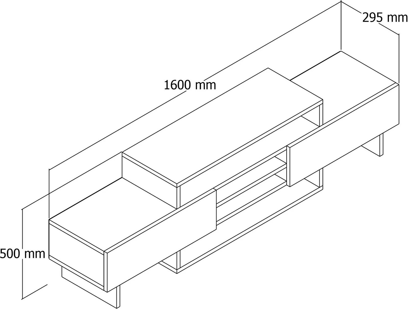 Komodë për TV Skye Decor, e bardhë