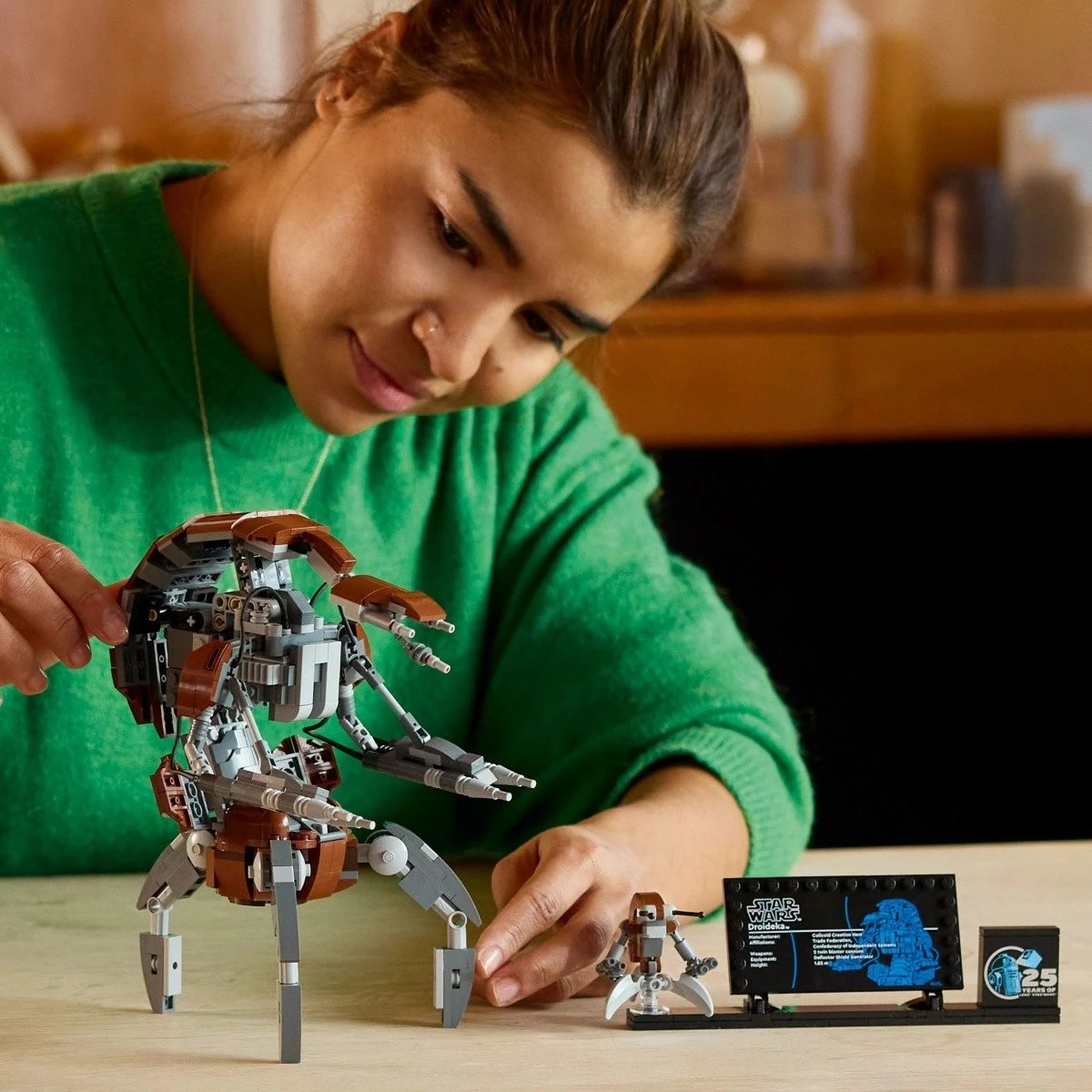 Set LEGO Star Wars Droideka 75381, 583 pjesë, për të rritur, Kafe/Gri