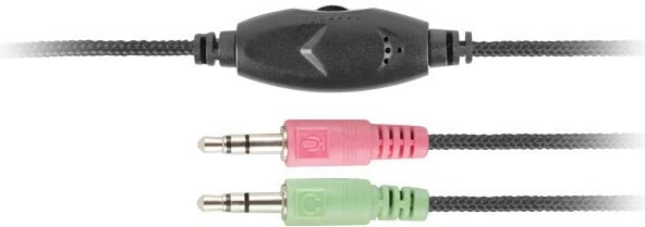 Kufje Natec Rhea me mikrofon, NSL-1452, Stereo, 2x 3.5mm, E zezë