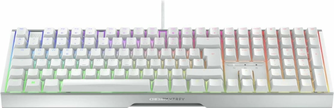 Tastierë Cherry XTRFY MX 3.1, Wired, USB, Mekanike, QWERTZ, RGB LED, Bardhë