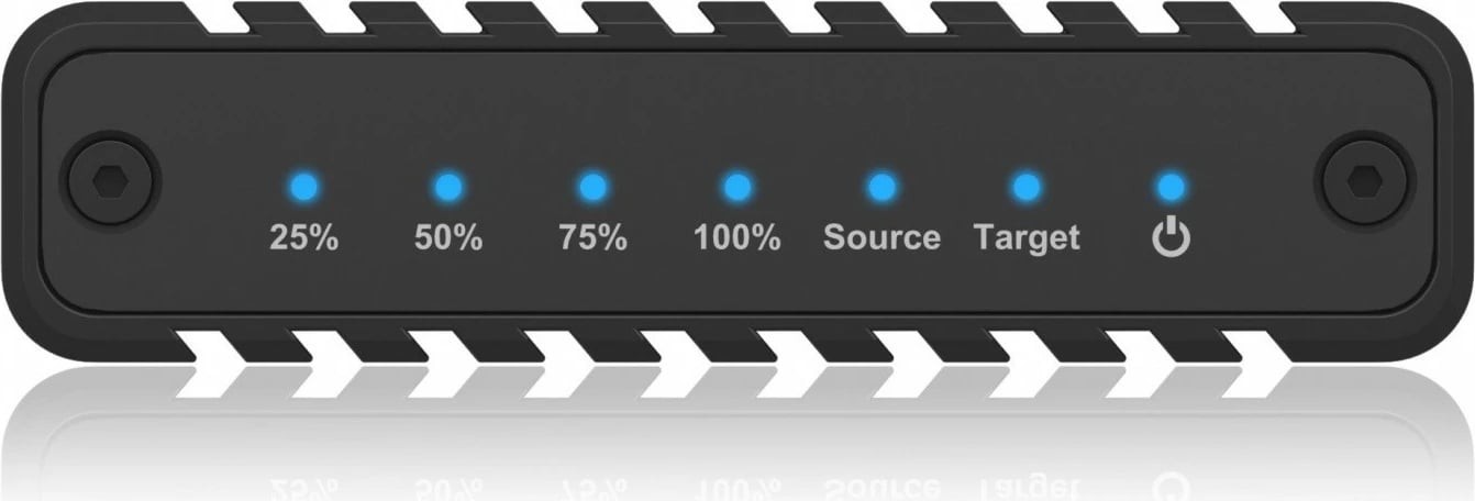 Kasë IcyBox IB-2817MCL-C31 për 2x NVMe SSD, funksion klonimi, e zezë