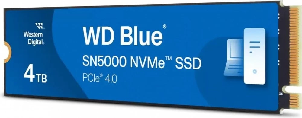 SSD NVMe M.2 2280, Western Digital, Blue SN5000 WDS400T4B0E, 4 TB, PCIe 4.0