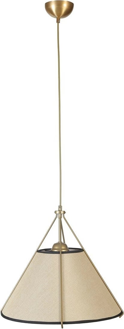 Llambë tavani Opviq, Romeo, ngjyrë bezhë dhe ari, abazhuri prej pëlhure, lartësi e rregullueshme Llambë tavani Opviq, Romeo, ngjyrë bezhë dhe ari, abazhuri prej pëlhure, lartësi e rregullueshme