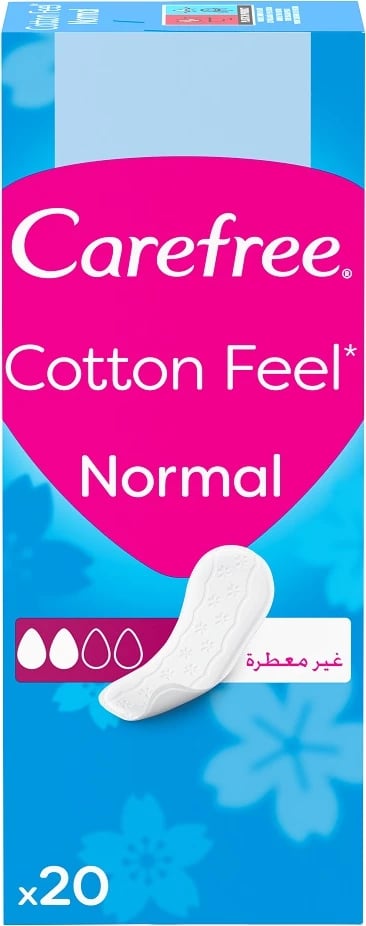 Peceta higjienike për femra Carefree Cotton Feel Normal Unscented, 20 copë