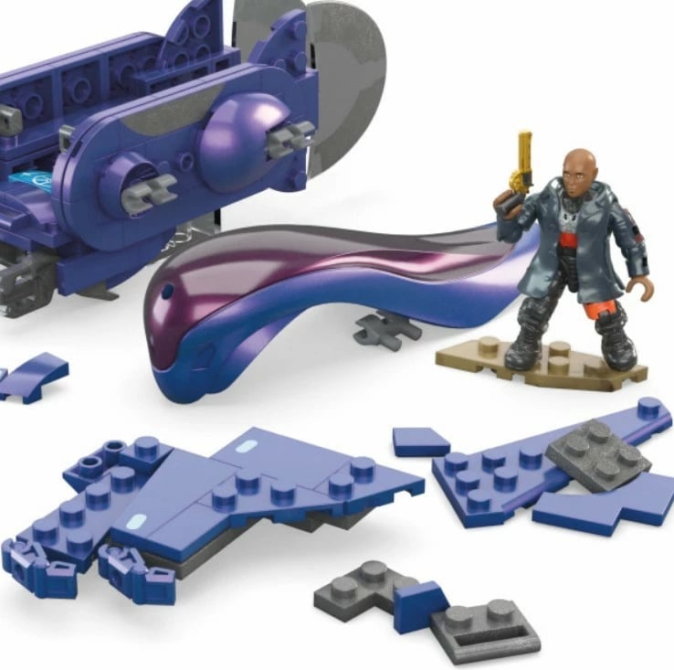 Set ndërtimi Mega Bloks Halo Renegade Banshee, 205 elemente, me 2 figura, vjollcë