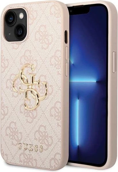 Mbështjellës Guess 4G Big Metal Logo për iPhone 15, Rozë Mbështjellës Guess 4G Big Metal Logo për iPhone 15, Rozë