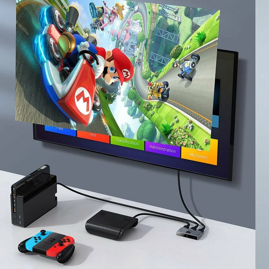 Switch HDMI Baseus CAHUB-BC0G, 2x HDMI, 4K/30Hz, Gri Switch HDMI Baseus CAHUB-BC0G, 2x HDMI, 4K/30Hz, Gri