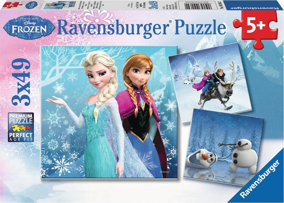 Puzzle Ravensburger Frozen 3x49 pjesë, vizatimore