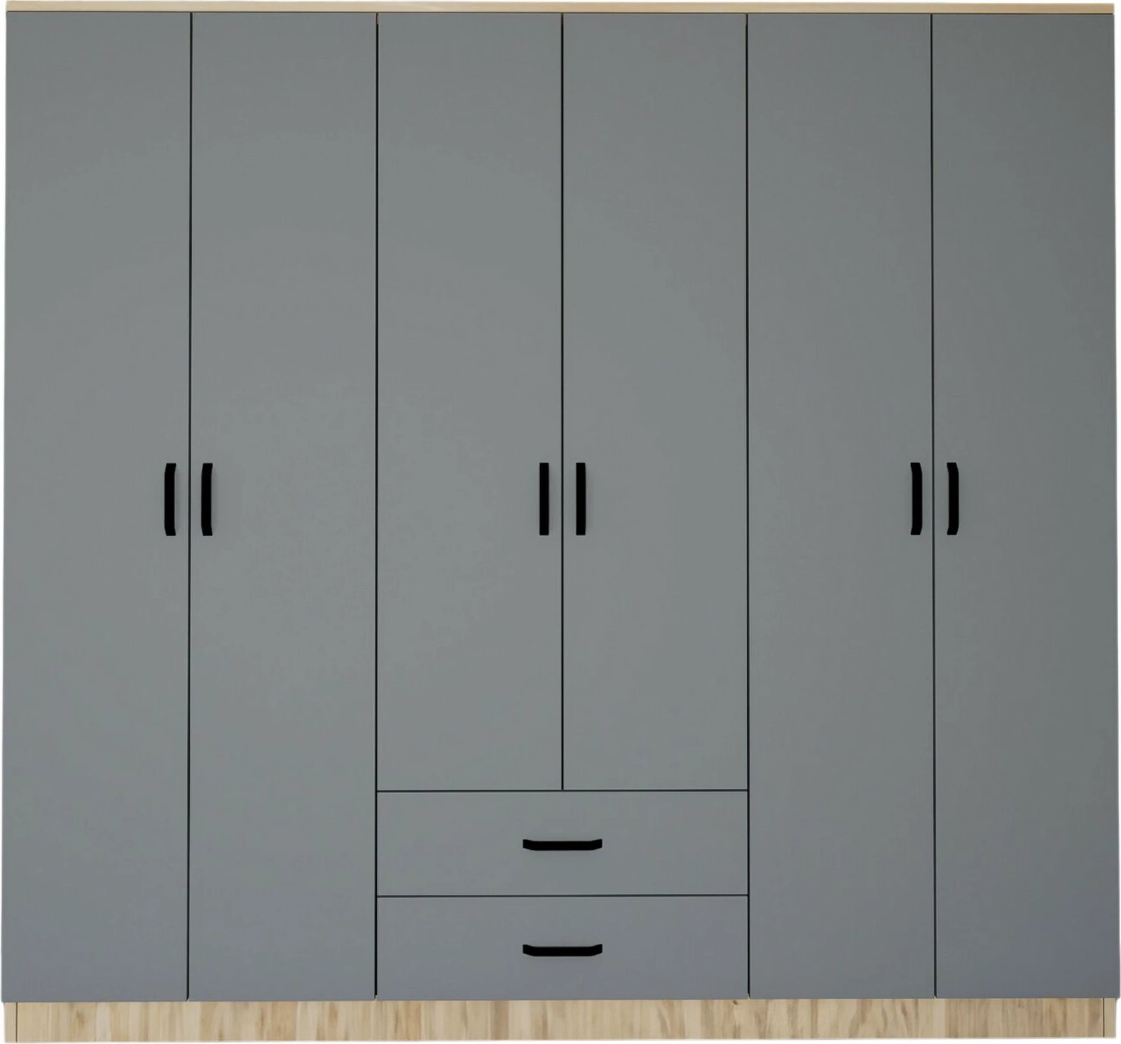 Dollap Skye Decor, ngjyrë gri dhe e bardhë, Yaman Luna - Fel 1600-65, 180x190x45 cm