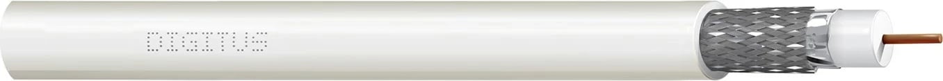 Kabëll koaksial DIGITUS RG-6, 100m, i bardhë