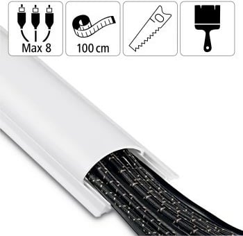 Mbështjellës kabllosh Hama 220984, vetë-ngjitës, i bardhë