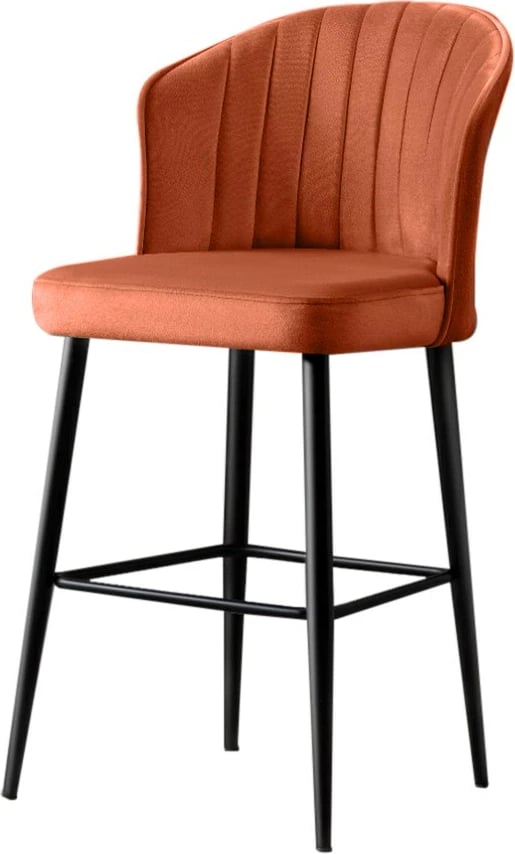 Set karrigesh për bar (4 copë), Hanah Home, Rubi, ngjyrë e kuqe kafe