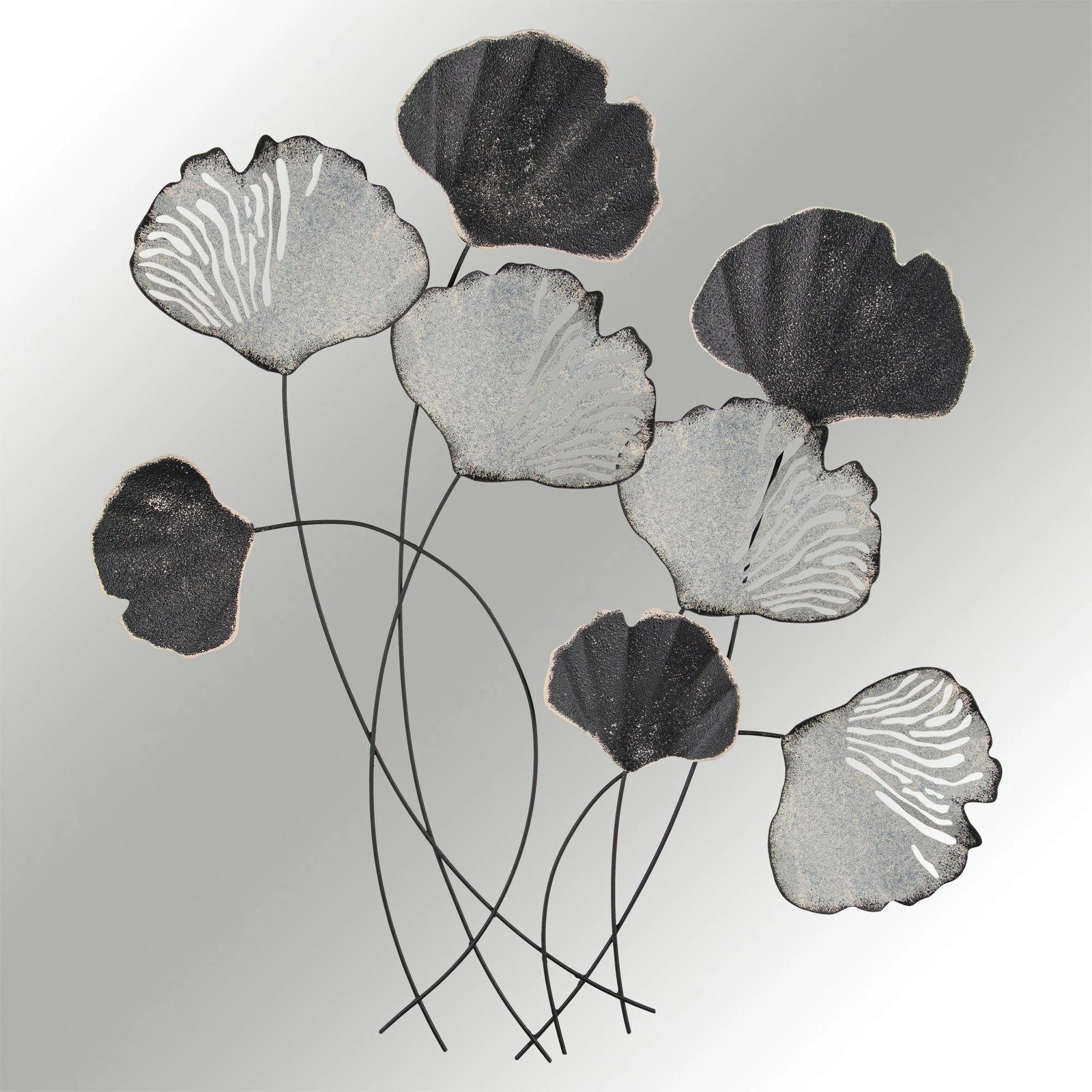 Aksesor dekorativ metalik për mur, Wallity Vuzuh 2, shumëngjyrësh, 76x5x70cm