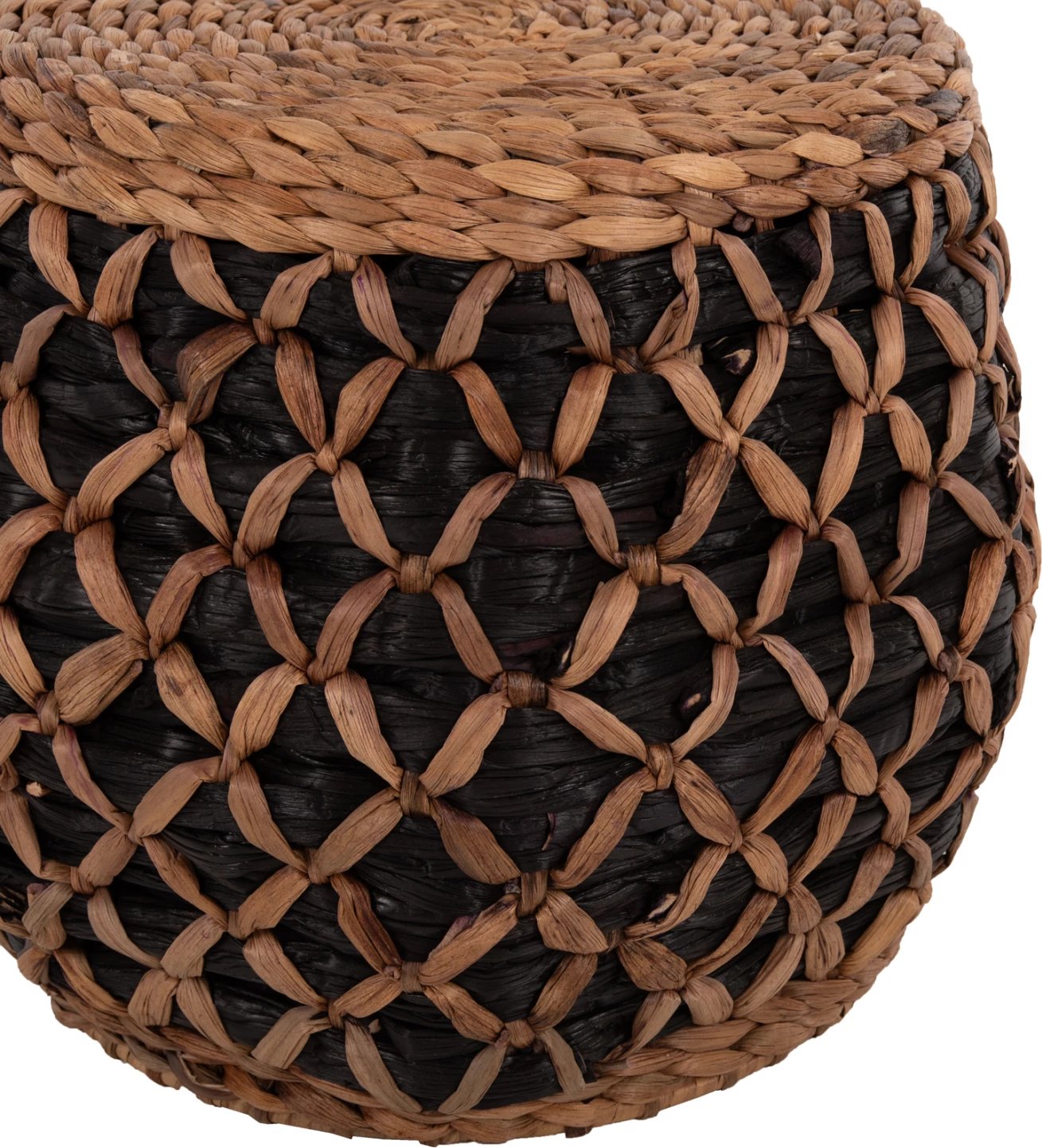 Karrige për bar TEOFILO FH7869, natyrale dhe e zezë, Φ43x38H cm