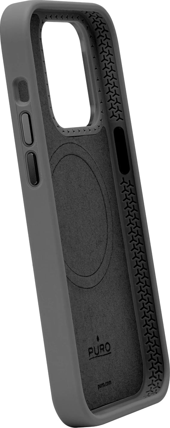 Mbështjellës Puro Icon Mag Pro MagSafe për iPhone 15 Pro Max, silikon, zi