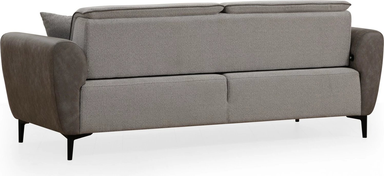 Divan-krevat treshe, Atelier del Sofa, aren, ngjyrë gri