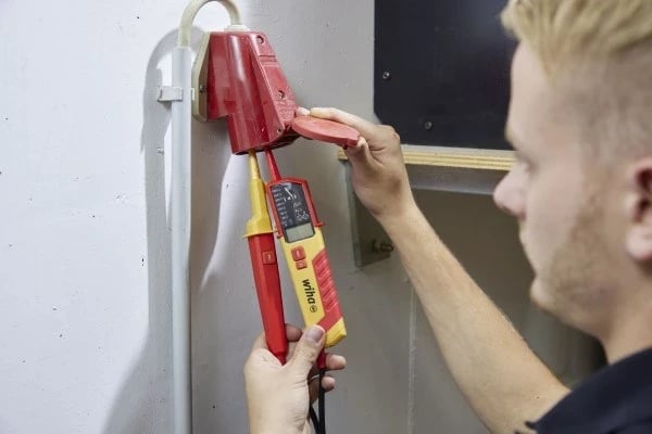 Drejtpërdrejtues tensioni Wiha 45217, LCD, i kuq dhe i verdhë