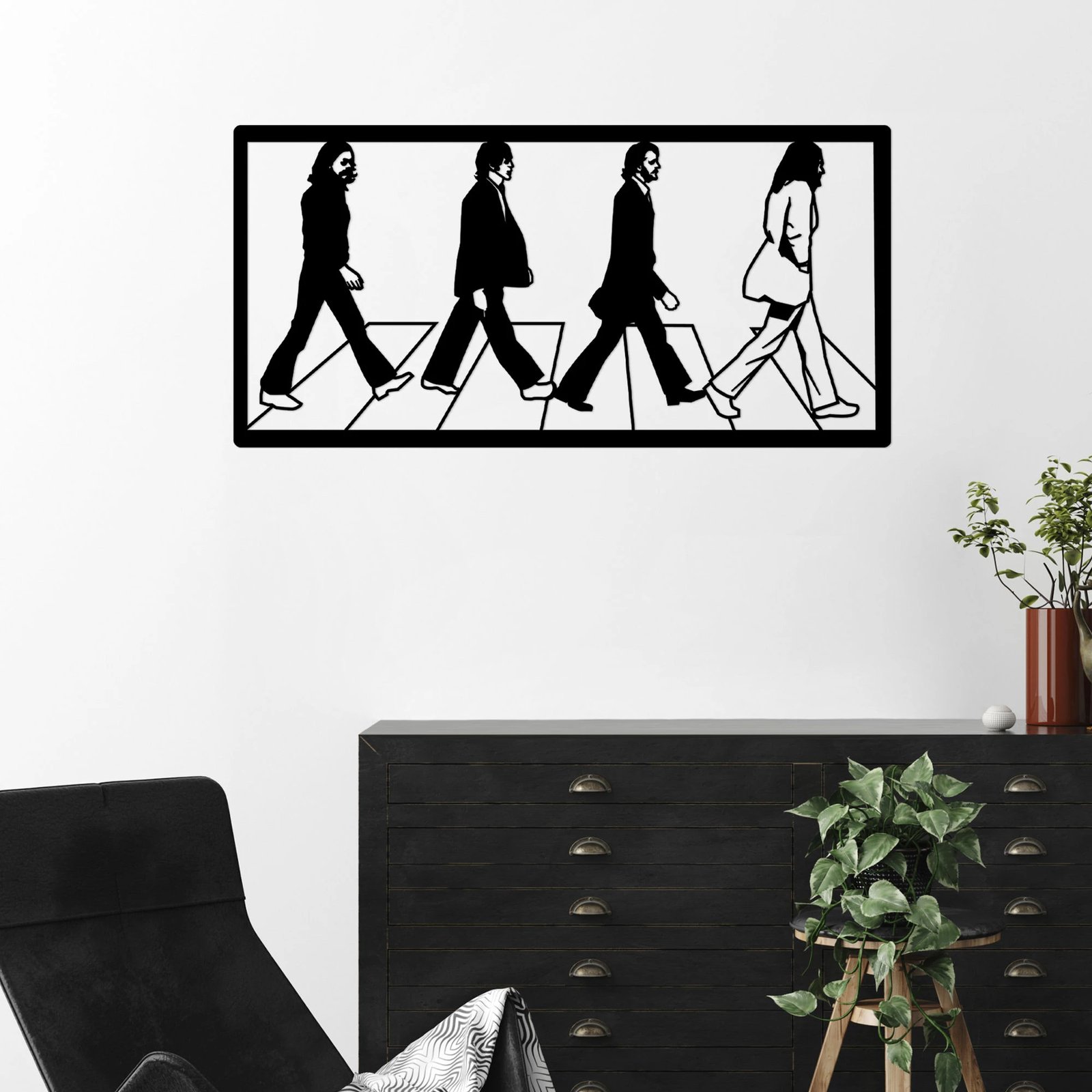 Aksesor dekorativ metalik për mur, Wallity, The Beatles