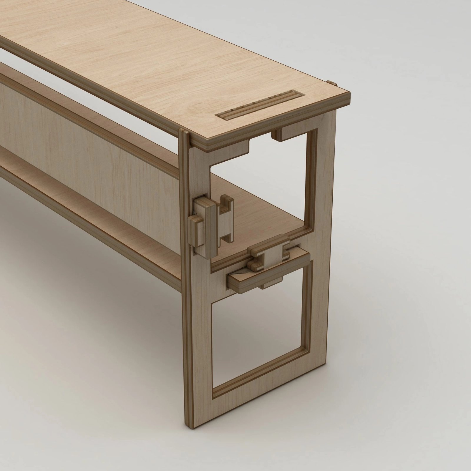 Komodë TV Skye Decor, Linea, dru natyral