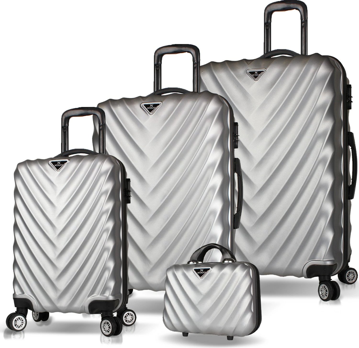 Set valixhesh (4 copë), ngjyrë gri, Zoozie Bags, 7279