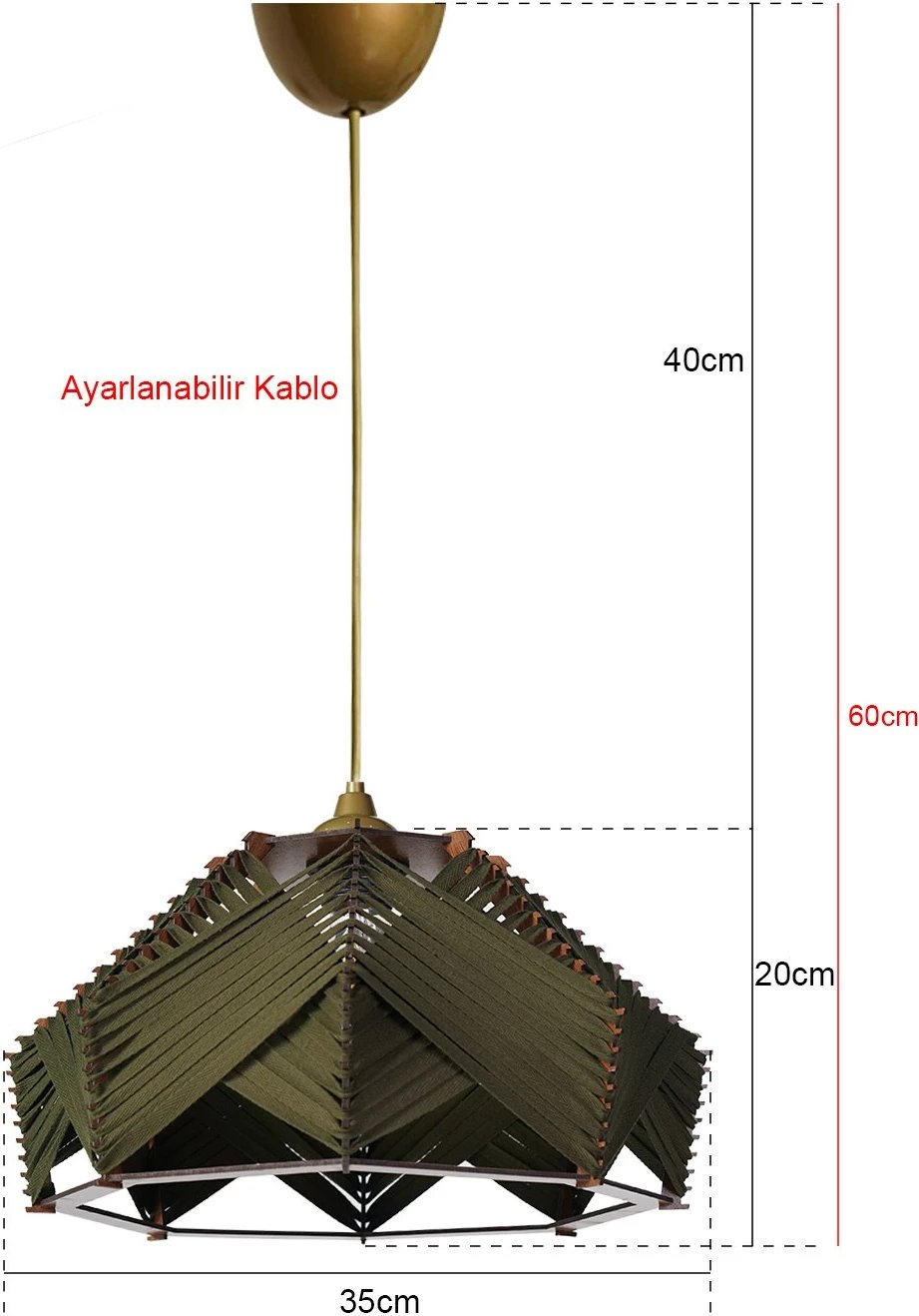 Llambë tavani Opviq, YL273, ngjyrë kaki